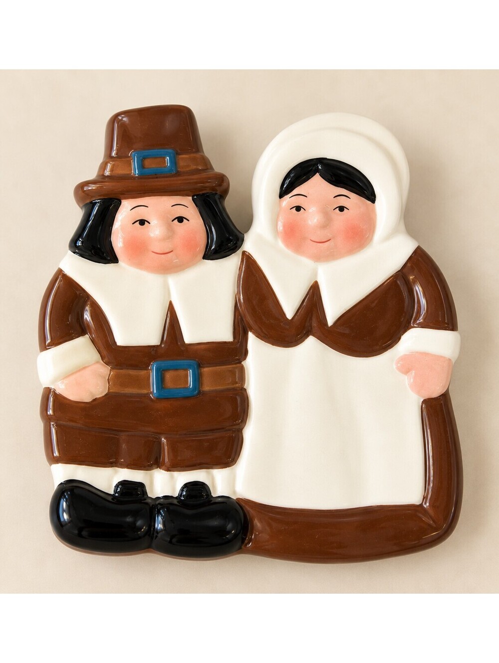 Thanksgiving Pilgrim Spoon Rest Publix Ceramic Fall Kitchen Decor w Original box